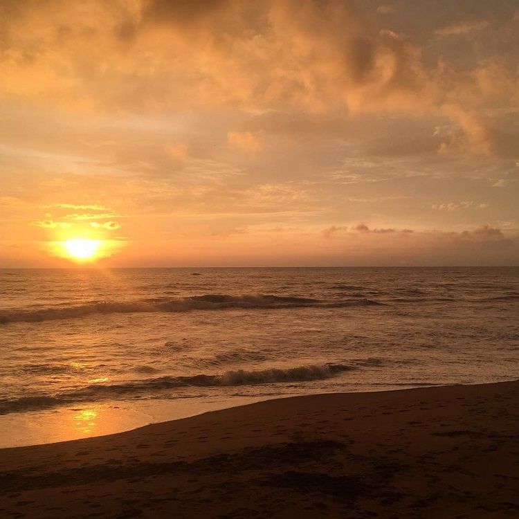 glorious sunset in kalutara sri lanka