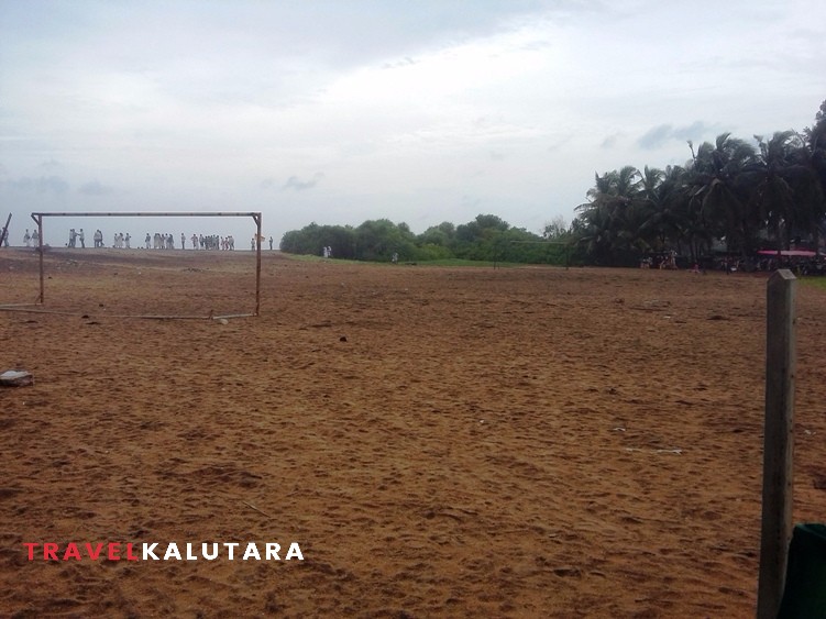 Football court of the beach