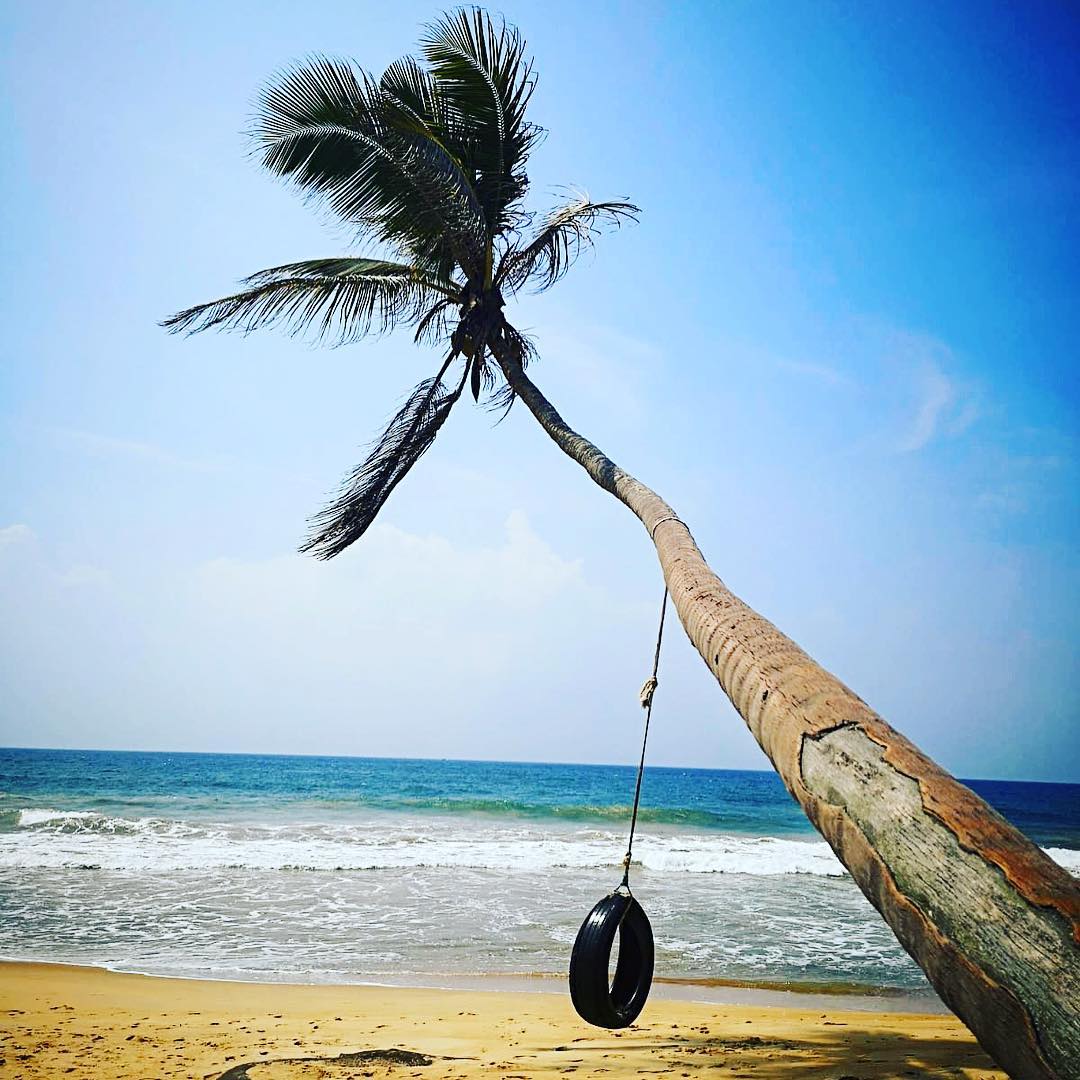 Relaxing at Hikkaduwa Beach