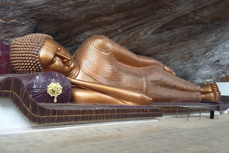 40-foot-long reclining Buddha Statue